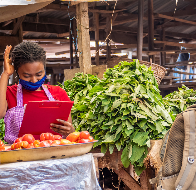 Farmer at market